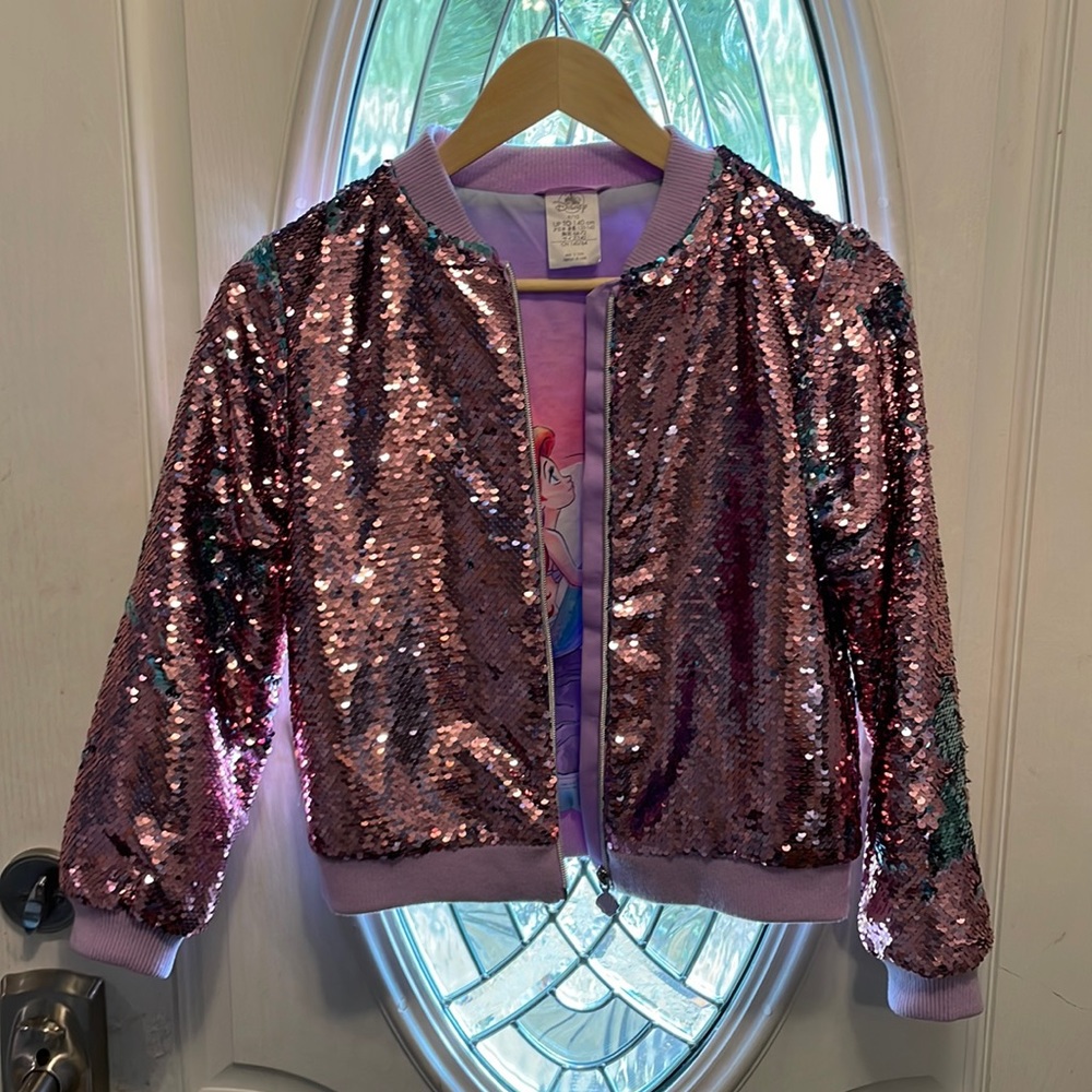 Disney Little Mermaid Pink Sequin Jacket
